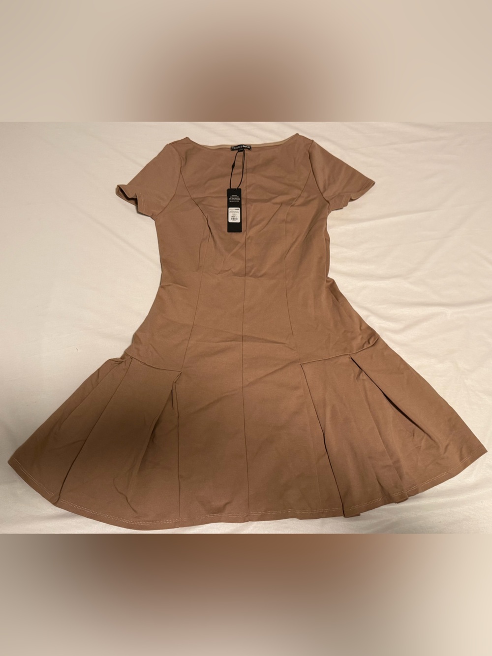 Fashion Nova Short-Sleeve Fit & Flare Dress - Brown